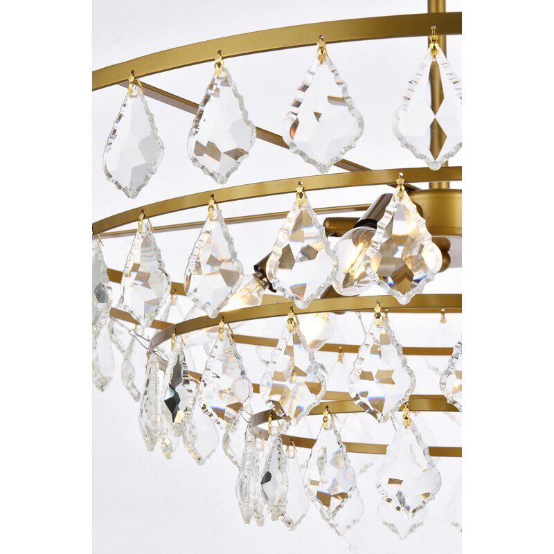 Marina 6 Light Unique Tiered Chandelier with Crystal thumbnail 3