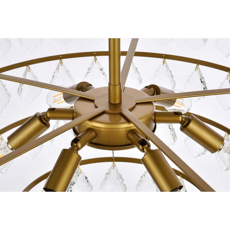 Marina 6 Light Unique Tiered Chandelier with Crystal thumbnail 4