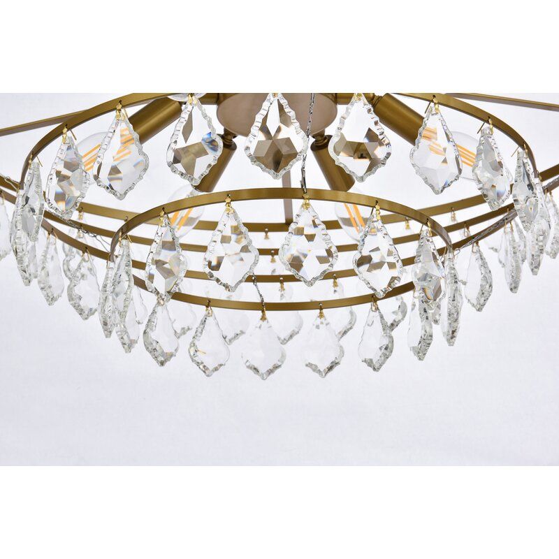 Marina 6 Light Unique Tiered Chandelier with Crystal thumbnail 5