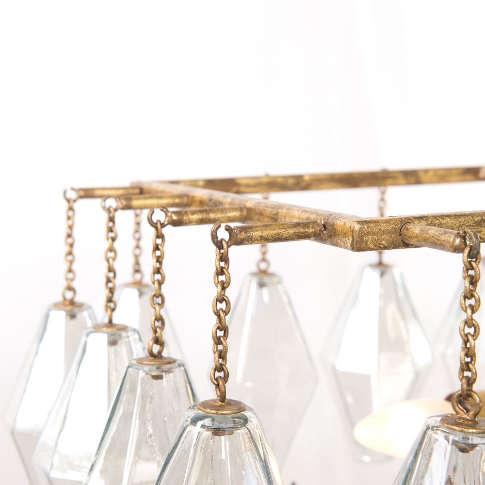 Grand Waterfall Rectangle Chandelier 52" thumbnail 3