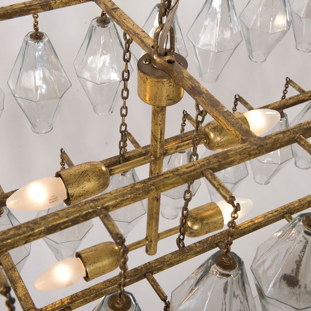 Grand Waterfall Rectangle Chandelier 52" thumbnail 4