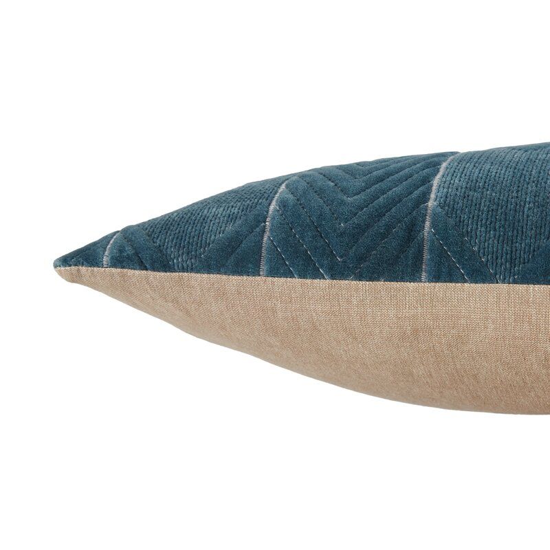 Floretta Cotton Lumbar Pillow Cover With Insert-24"x16" thumbnail 2