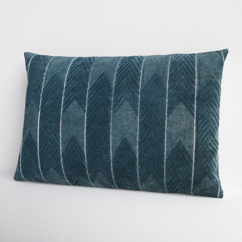 Floretta Cotton Lumbar Pillow Cover With Insert-24"x16" thumbnail 4