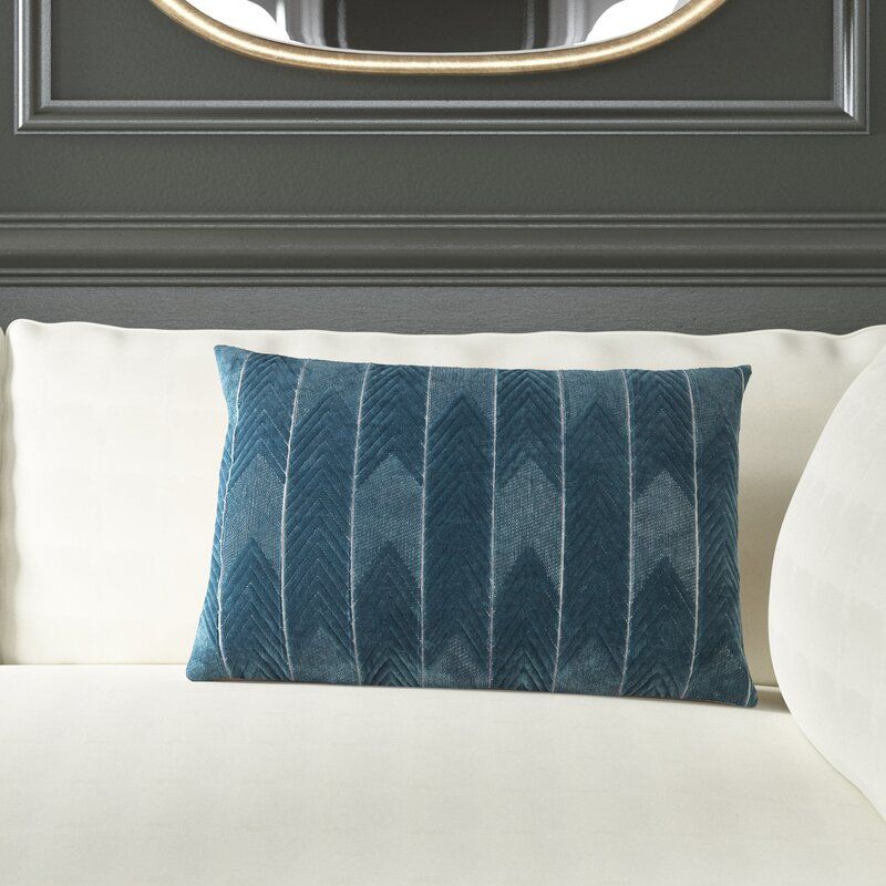 Floretta Cotton Lumbar Pillow Cover With Insert-24"x16" thumbnail 6