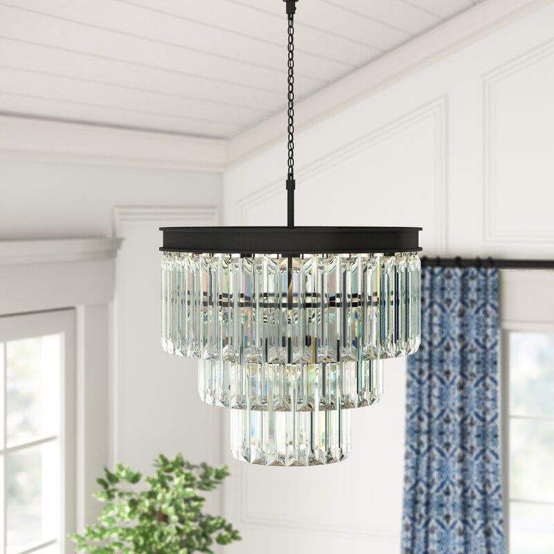 Hallum 7-Light Unique Tiered Chandelier with Crystal Accents thumbnail 3