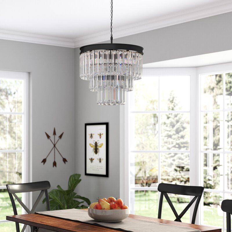 Hallum 7-Light Unique Tiered Chandelier with Crystal Accents thumbnail 4