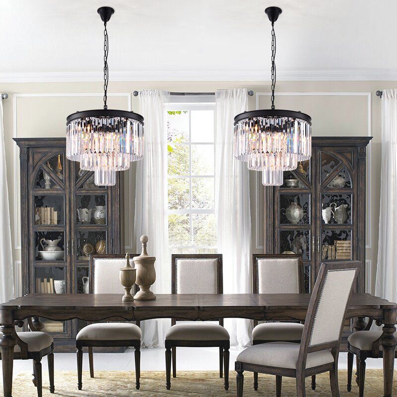 Hallum 7-Light Unique Tiered Chandelier with Crystal Accents thumbnail 9