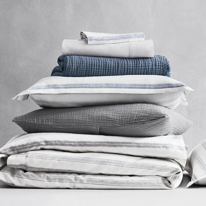 Chambers Linen Yarn Dye Stripe Duvet Cover-Queen thumbnail 5