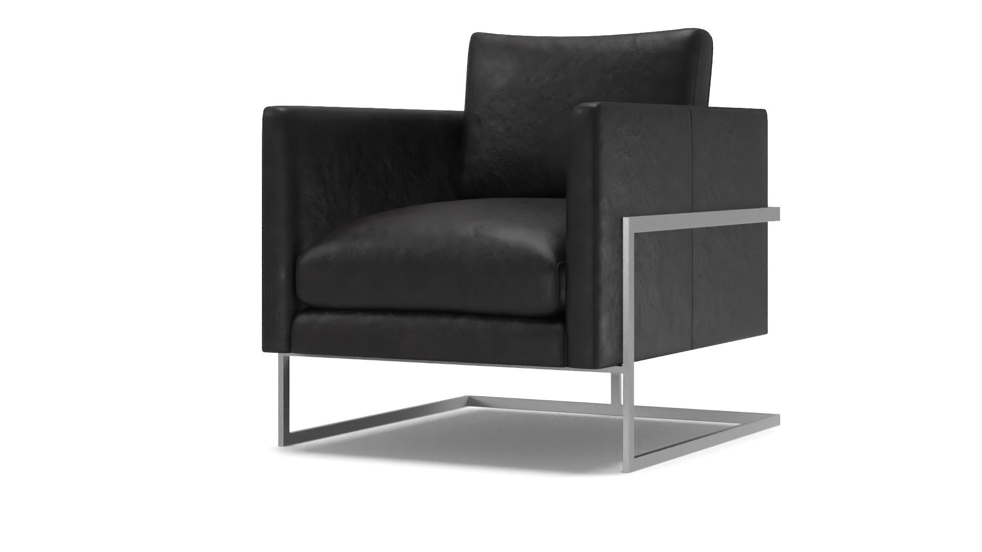 Luxe Wide Genuine Leather Top Grain Leather Armchair  thumbnail 2