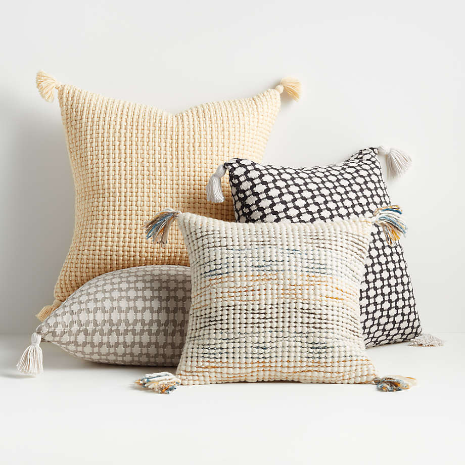 Tahona Obsidian Textured Pillow Cover With Down Alternative Insert 23"x23" thumbnail 6