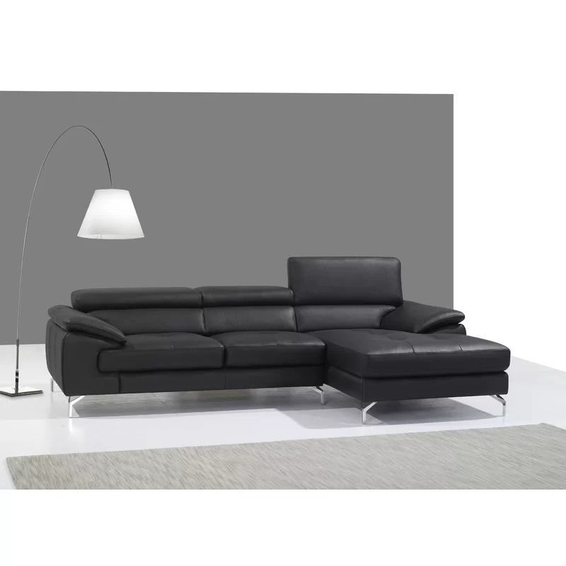 Grasmere Wide Genuine Leather Sofa And Chaise thumbnail 2