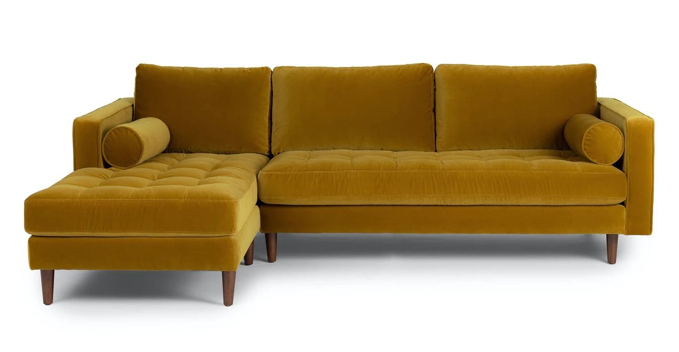 Sven Yarrow Gold Left Sectional Sofa thumbnail 3