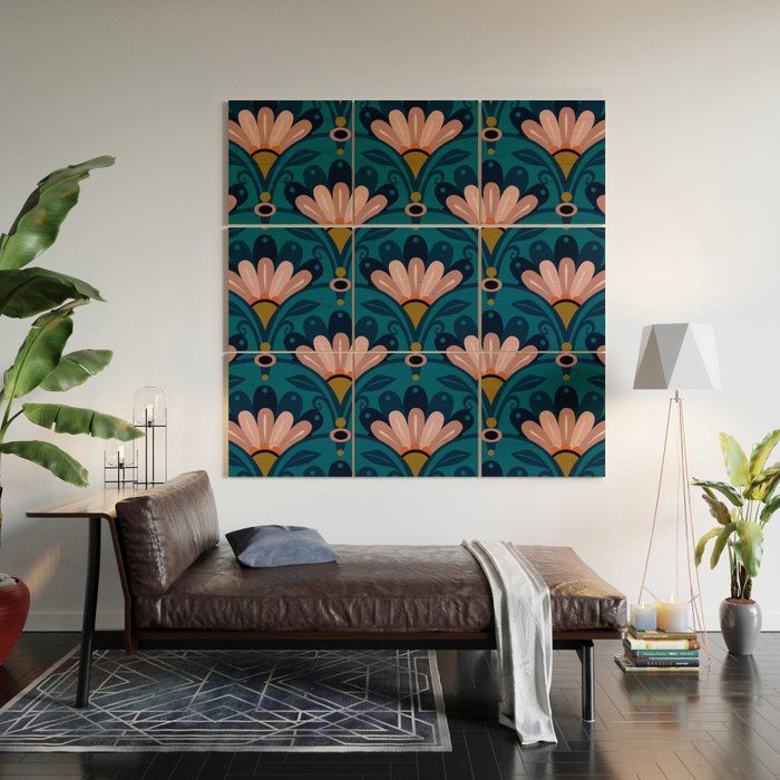 Flower Arches Wood Wall Art No Frame-5'x5' thumbnail 2