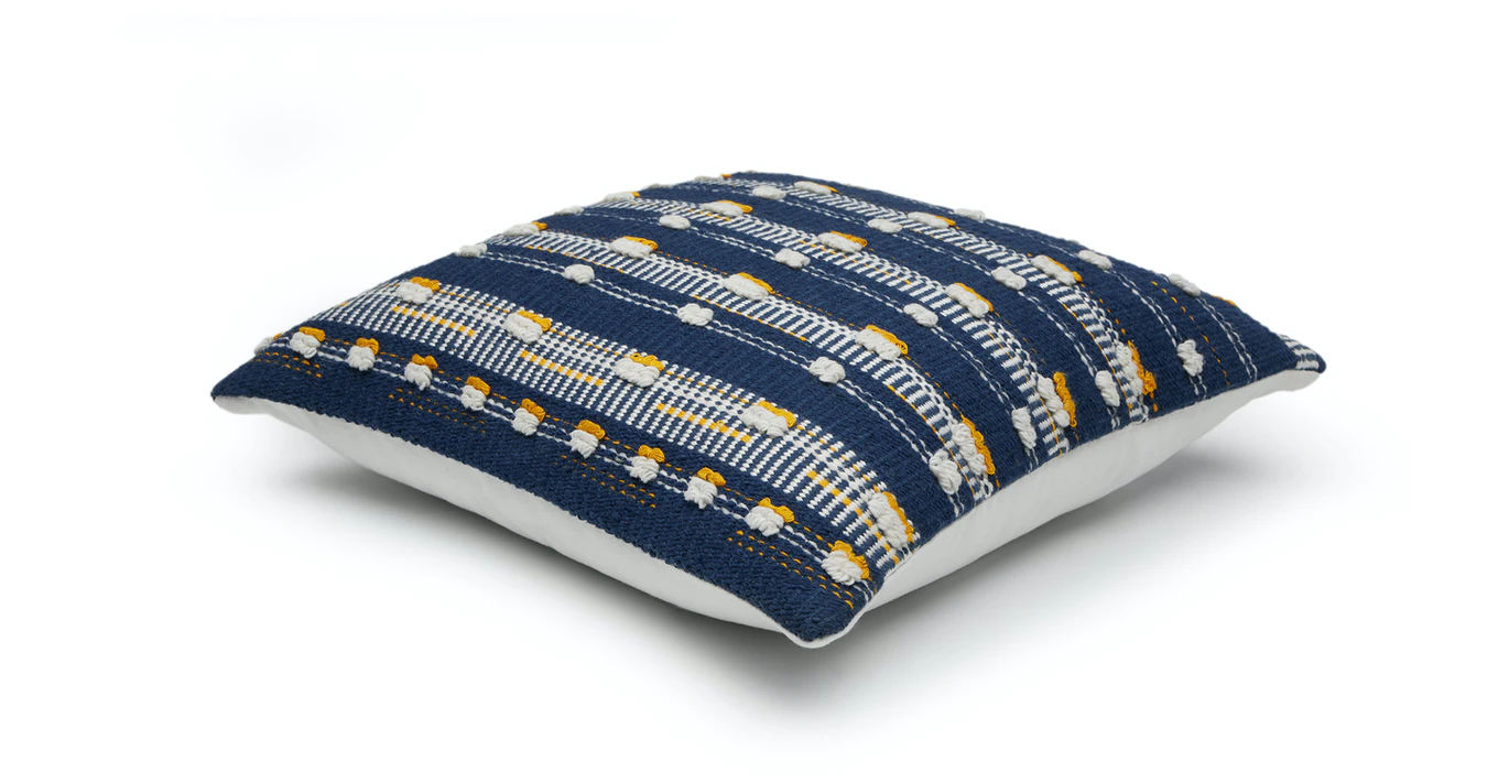 Jema Oxford Navy Pillow with insert-18"x18" thumbnail 2