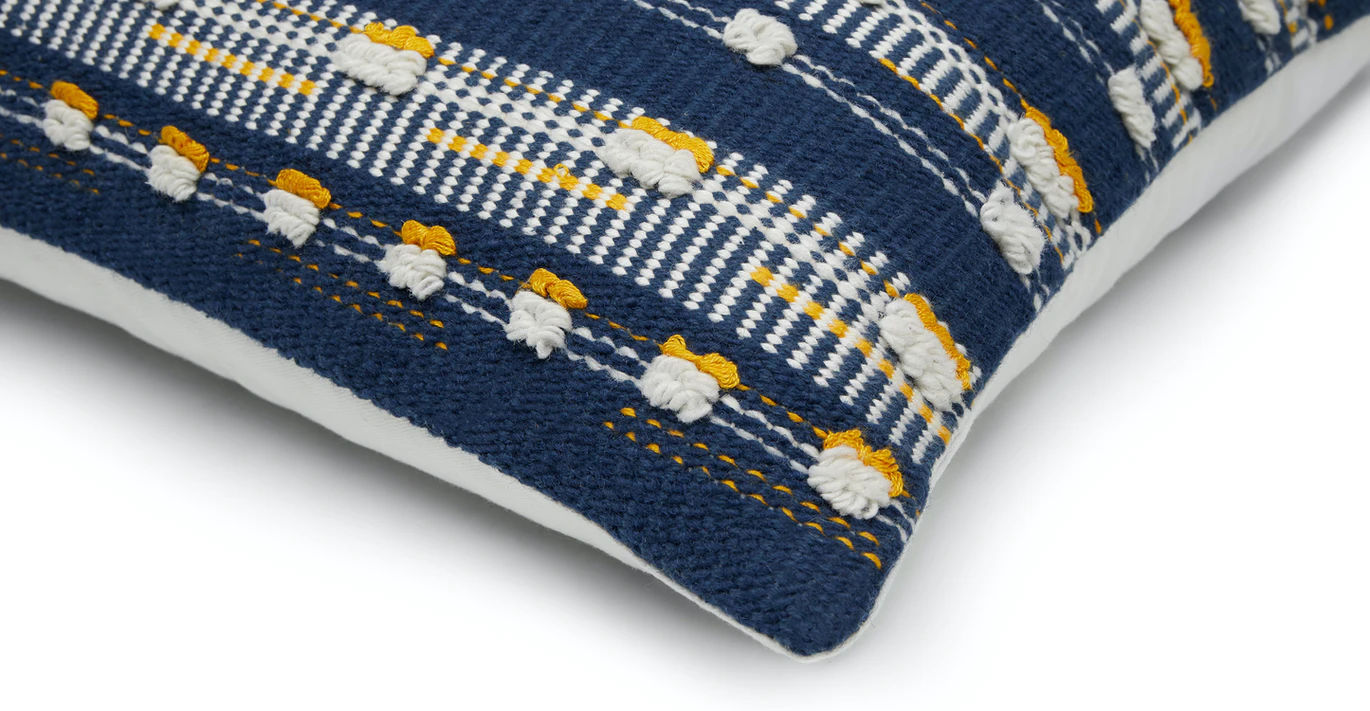 Jema Oxford Navy Pillow with insert-18"x18" thumbnail 4