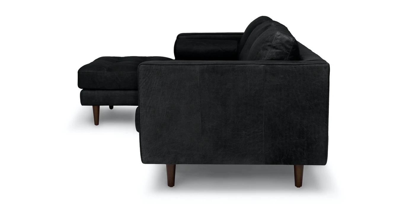 Sven Oxford Black Left Sectional Sofa thumbnail 4