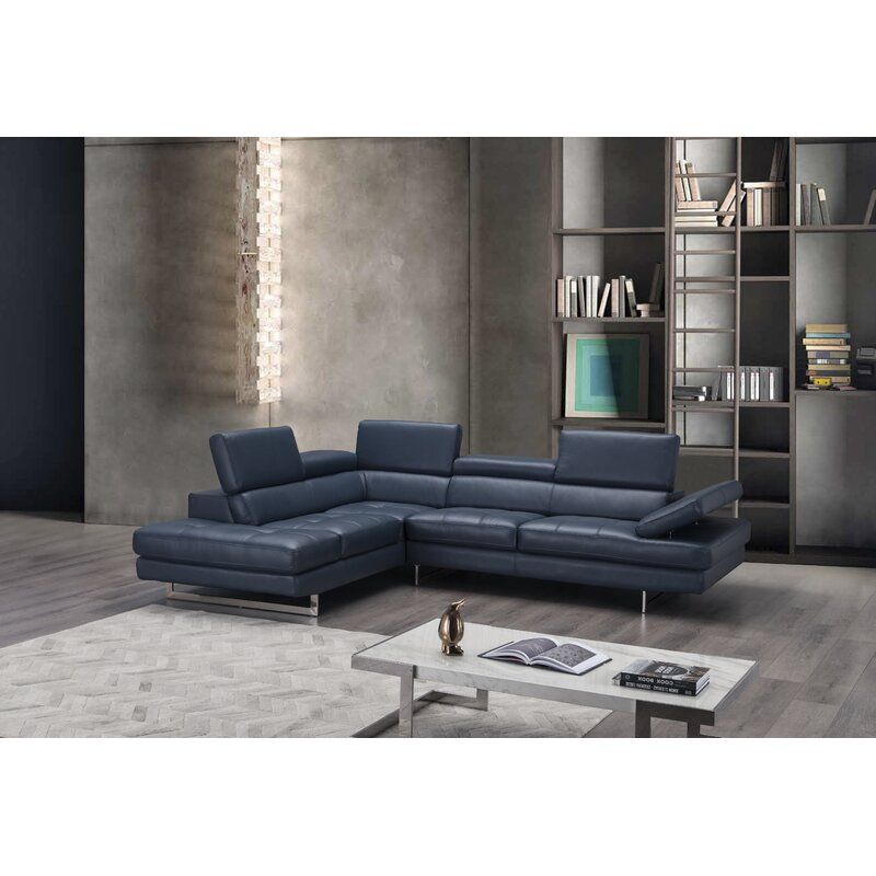 Hugo Wide Genuine Leather Sectional thumbnail 3