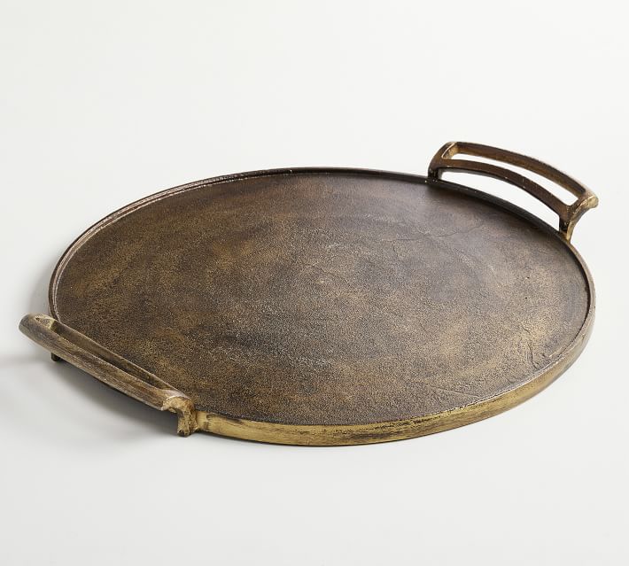 Rustic Gold Round Tray thumbnail 2