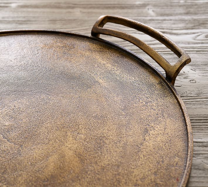 Rustic Gold Round Tray thumbnail 4