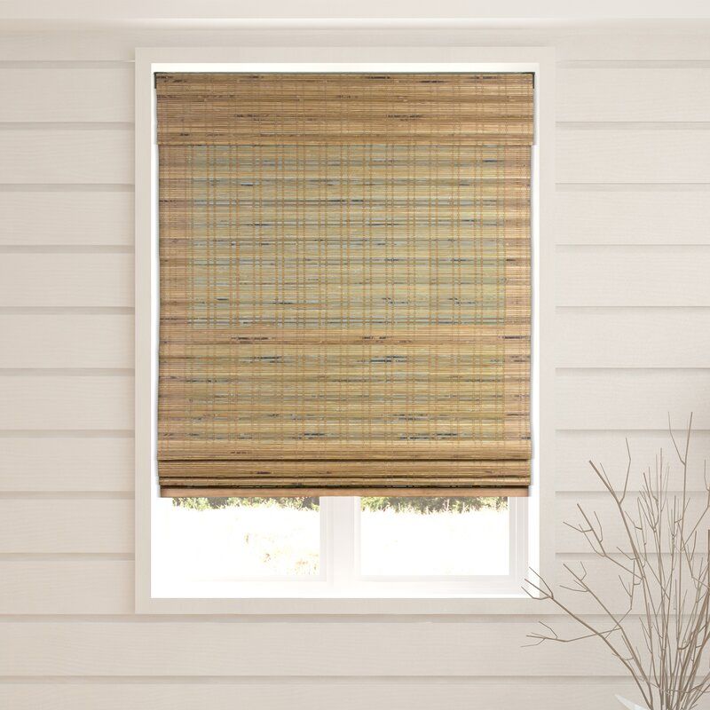 Aymeric Tuscan Semi-Sheer Brown Roman Shade thumbnail 2