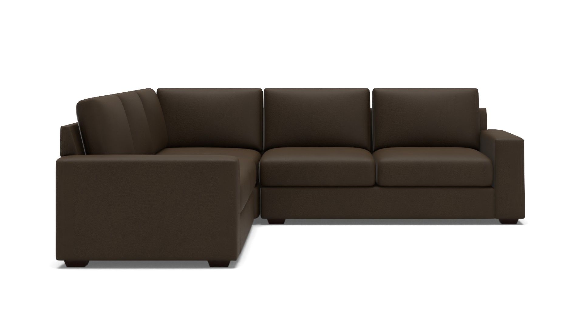 Big Sur Square Arm Leather 3-Piece L-Sectional thumbnail 2