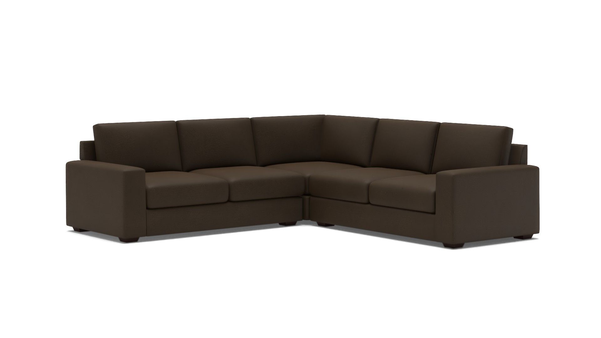 Big Sur Square Arm Leather 3-Piece L-Sectional thumbnail 3