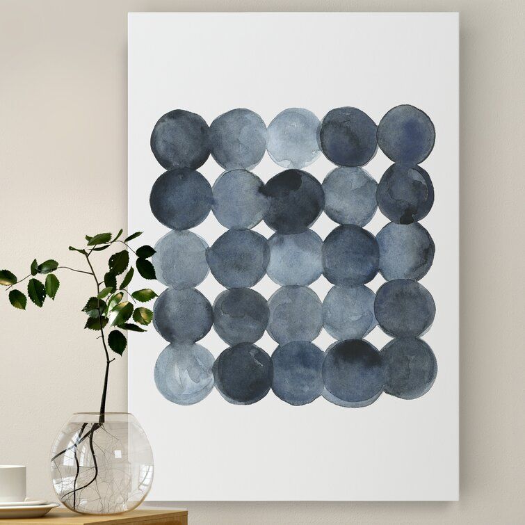 Blue Gray Density I Print on Canvas without Frame-48"x36" thumbnail 3