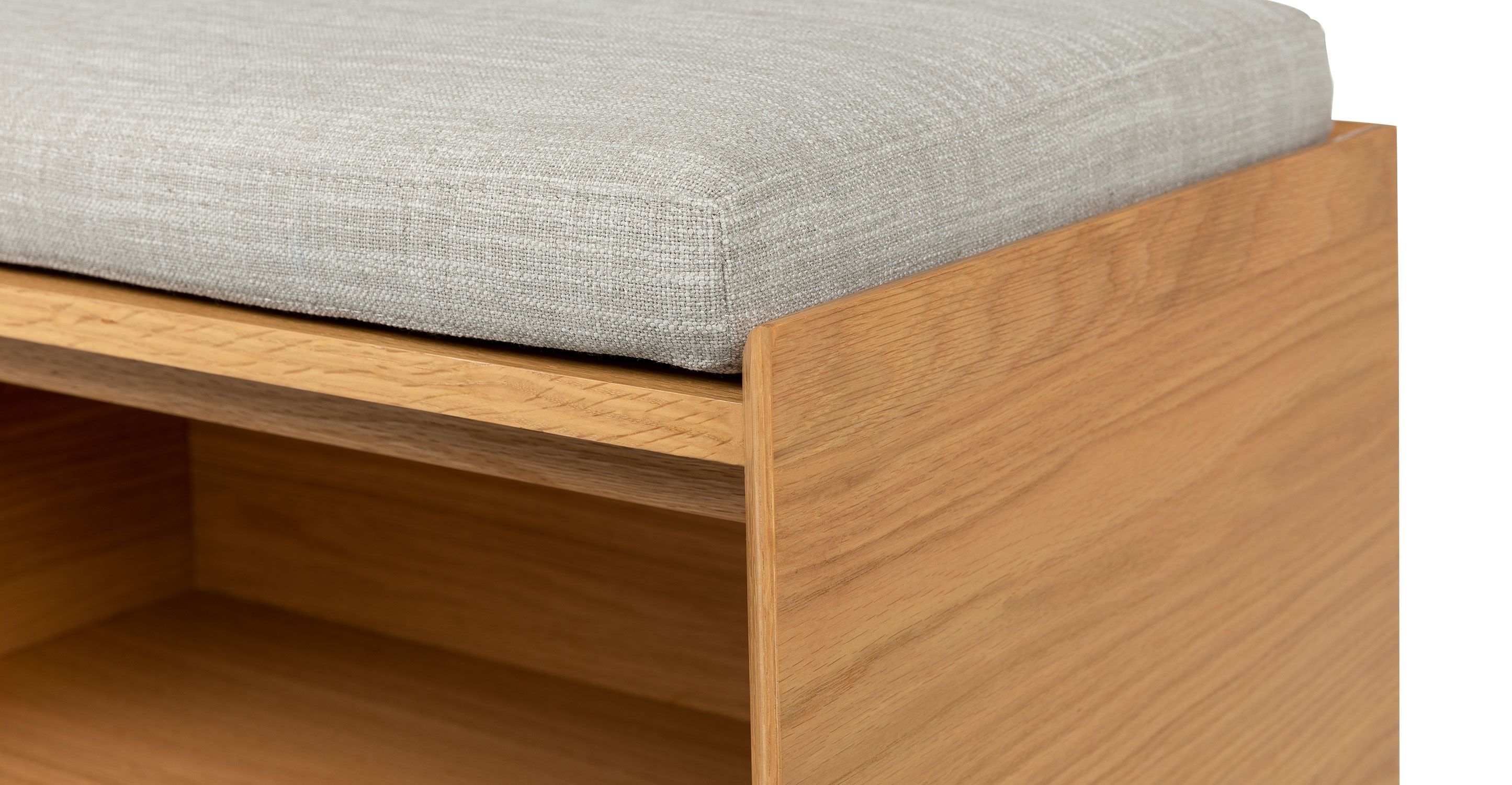 Nederin Rain Cloud Gray Oak Bench thumbnail 5