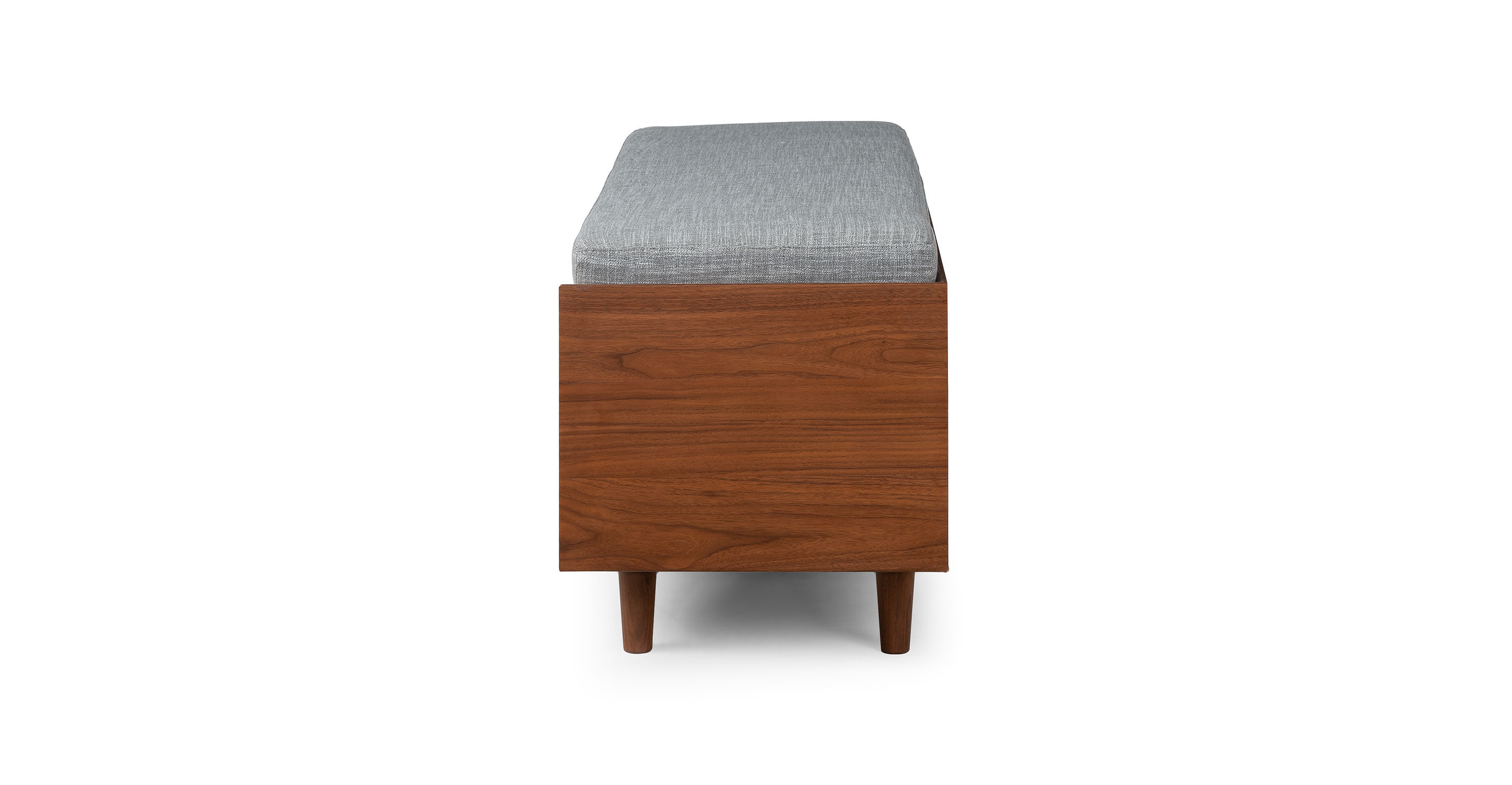 Nederin Pebble Gray Walnut Bench thumbnail 2