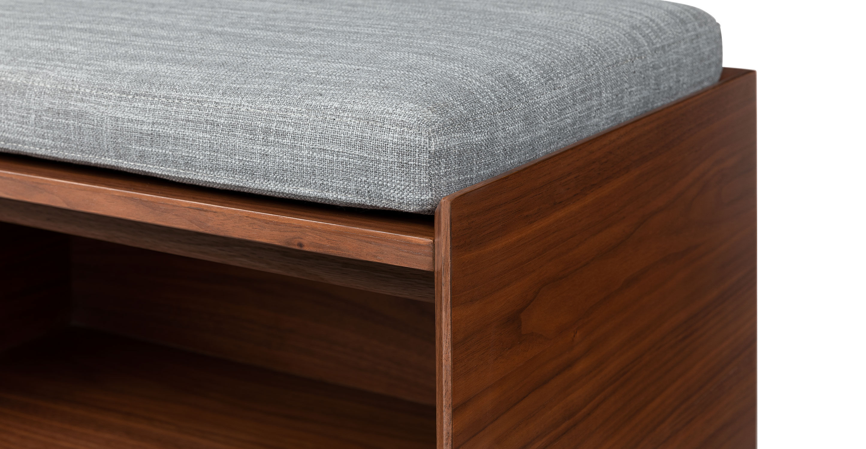 Nederin Pebble Gray Walnut Bench thumbnail 5