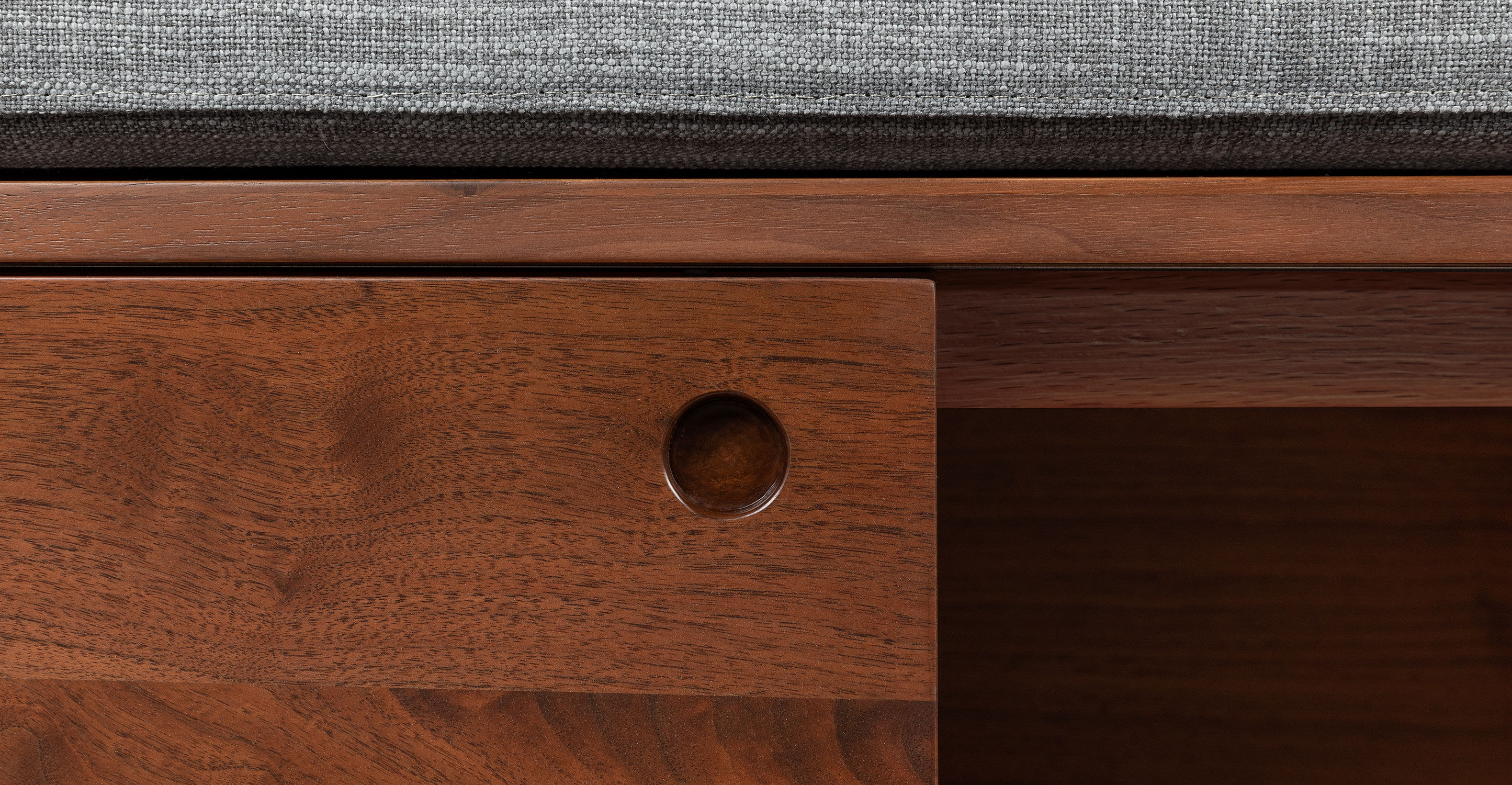 Nederin Pebble Gray Walnut Bench thumbnail 8