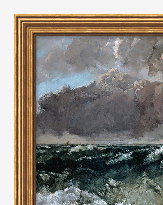 La Vague With Frame-16"x14" thumbnail 2