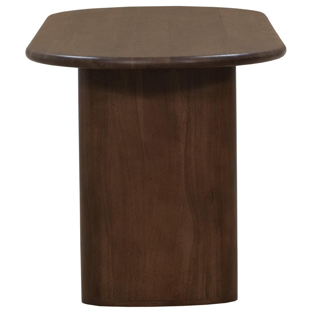Olivia Modern Classic Dark Brown Acacia Oval Dining Table thumbnail 3