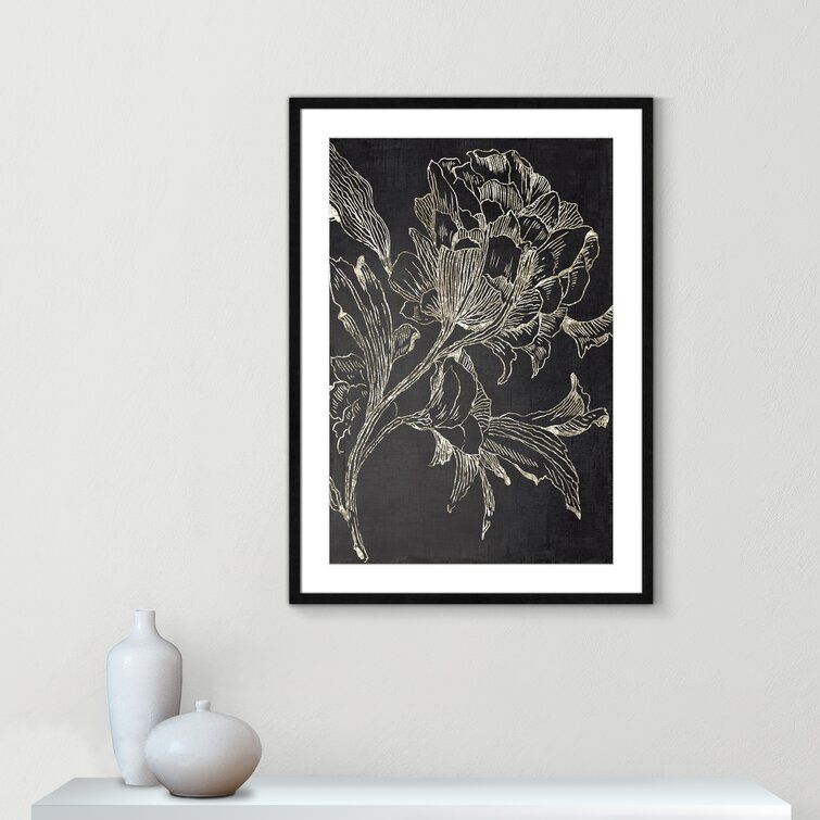 Golden Flower Folklore I by Asia Jensen Picture Painting with Frame-35.5"x25.5" thumbnail 5