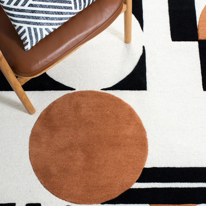 Daventry Geometric Handmade Tufted Wool Area Rug-8'x10' thumbnail 3