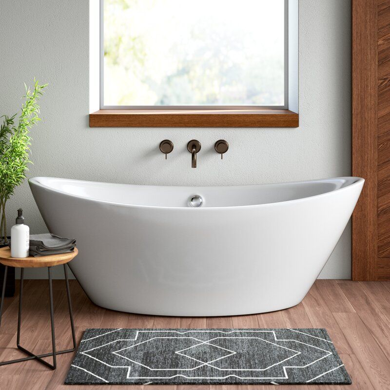 Freestanding Soaking Acrylic Bathtub thumbnail 2