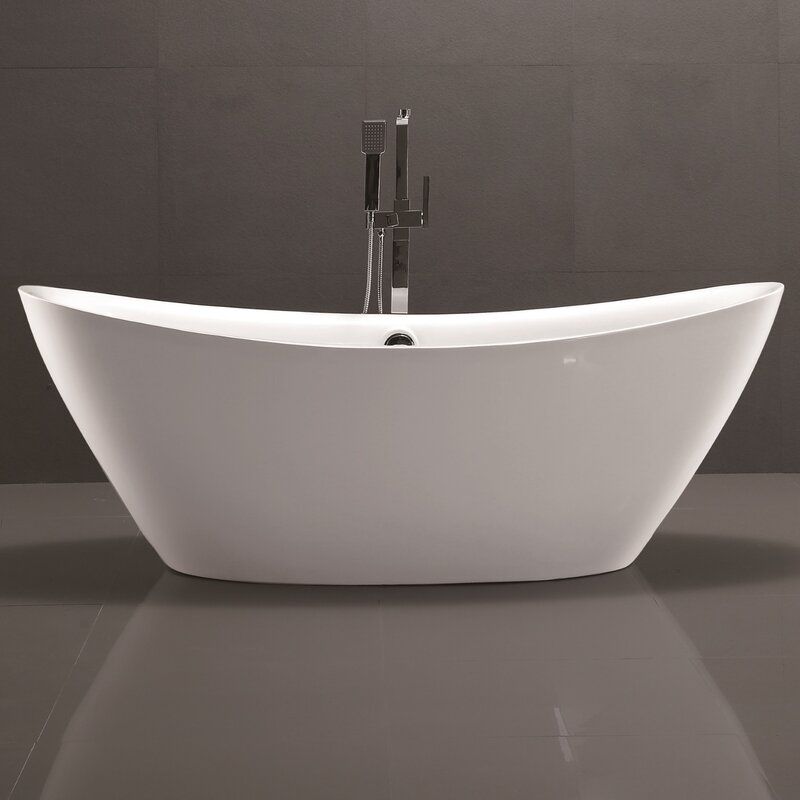Freestanding Soaking Acrylic Bathtub thumbnail 3
