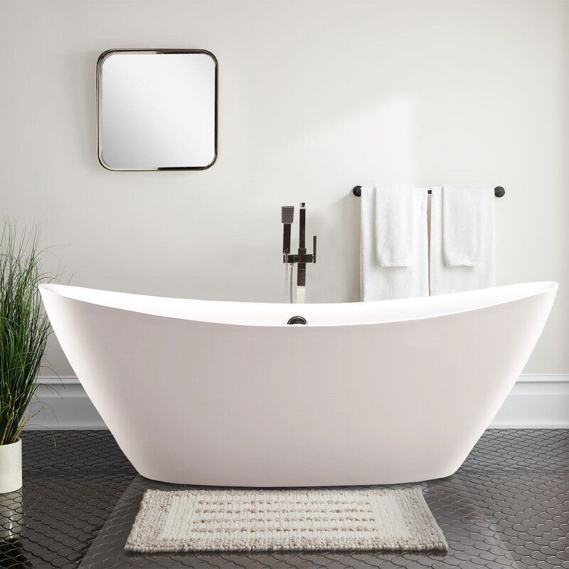Freestanding Soaking Acrylic Bathtub thumbnail 4