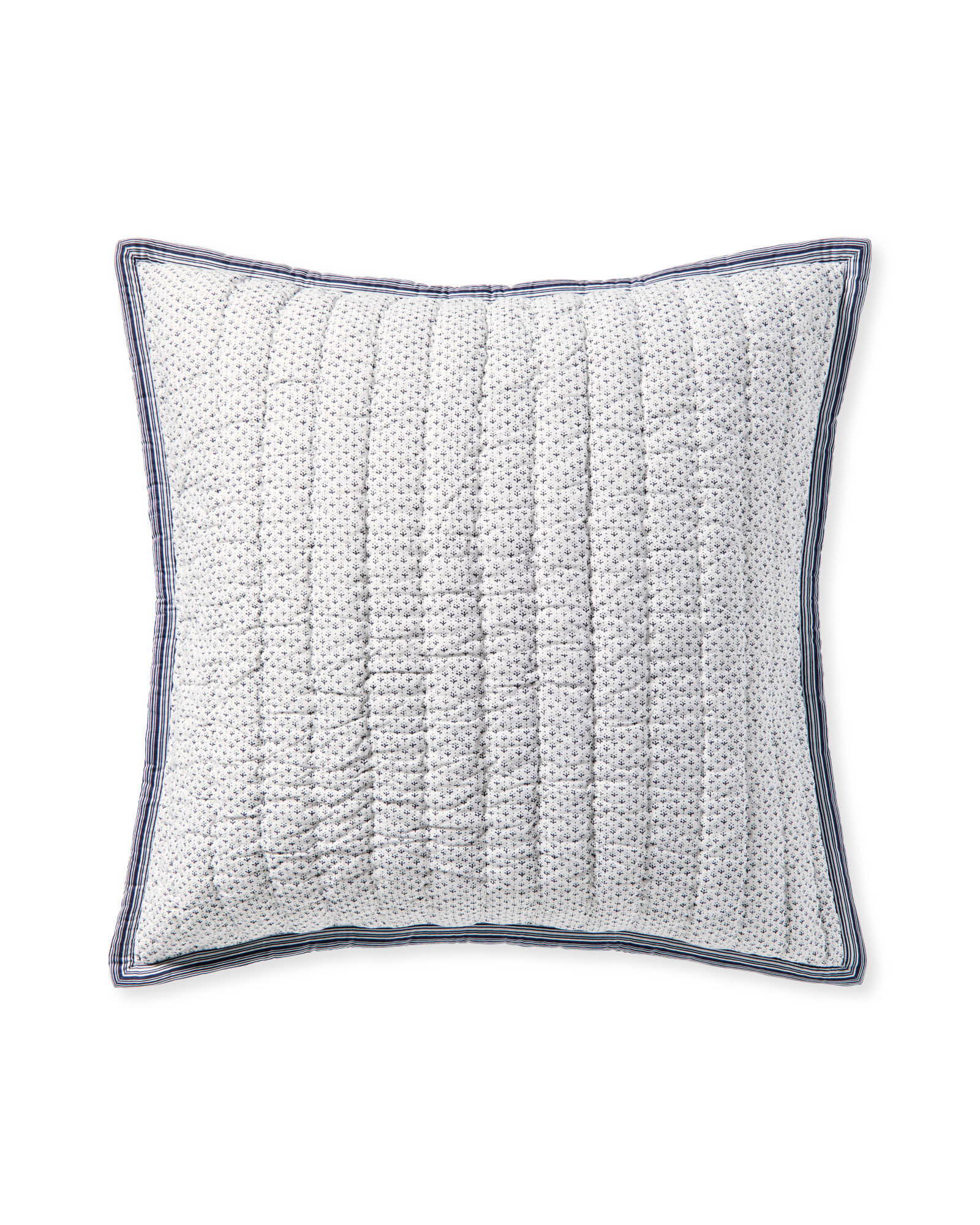 Artichoke Quilted Shams Euro Navy Without Insert 26"x26" thumbnail 2