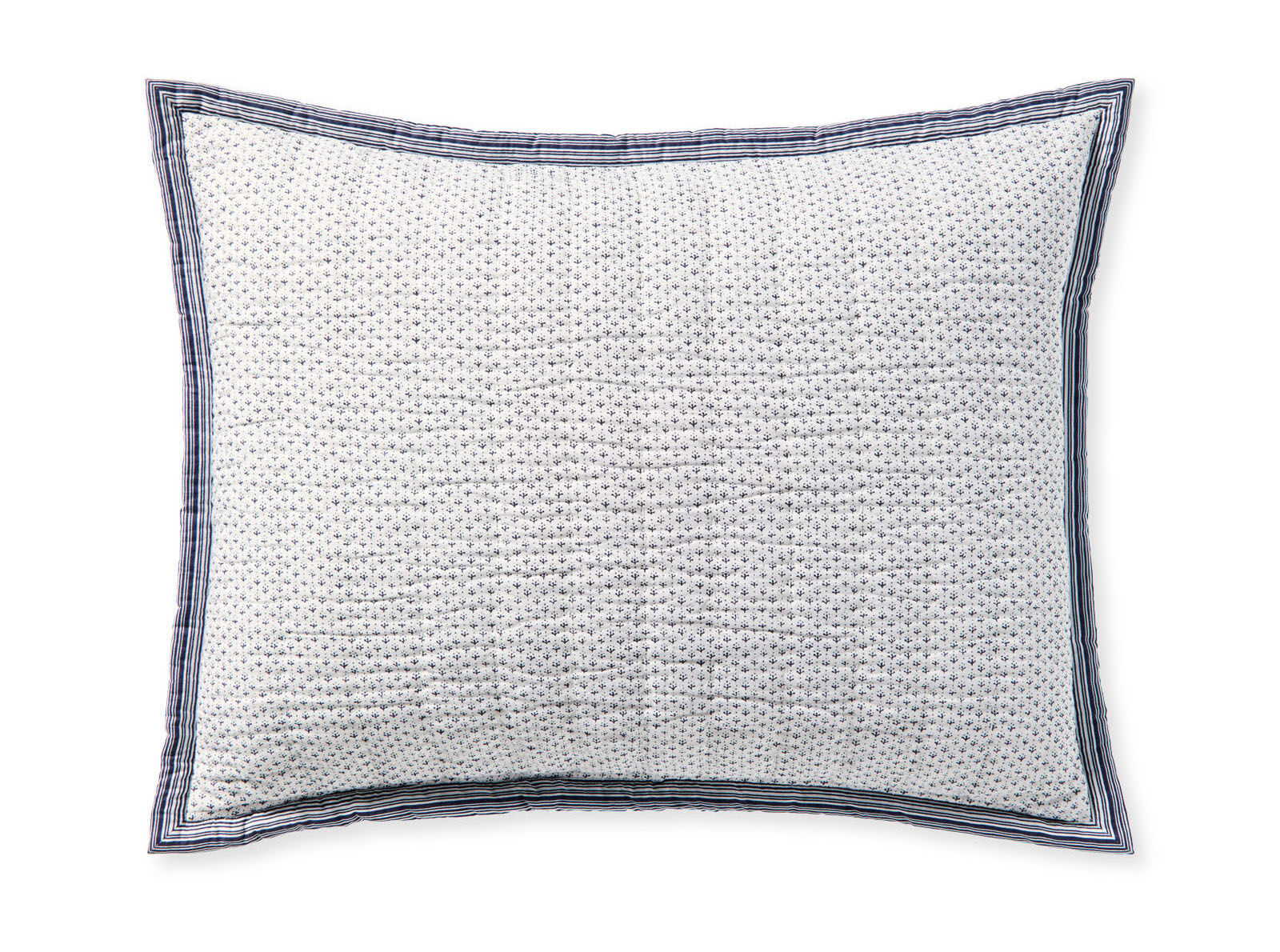 Artichoke Quilted Shams Standard Navy Without Insert 20"x26" thumbnail 2