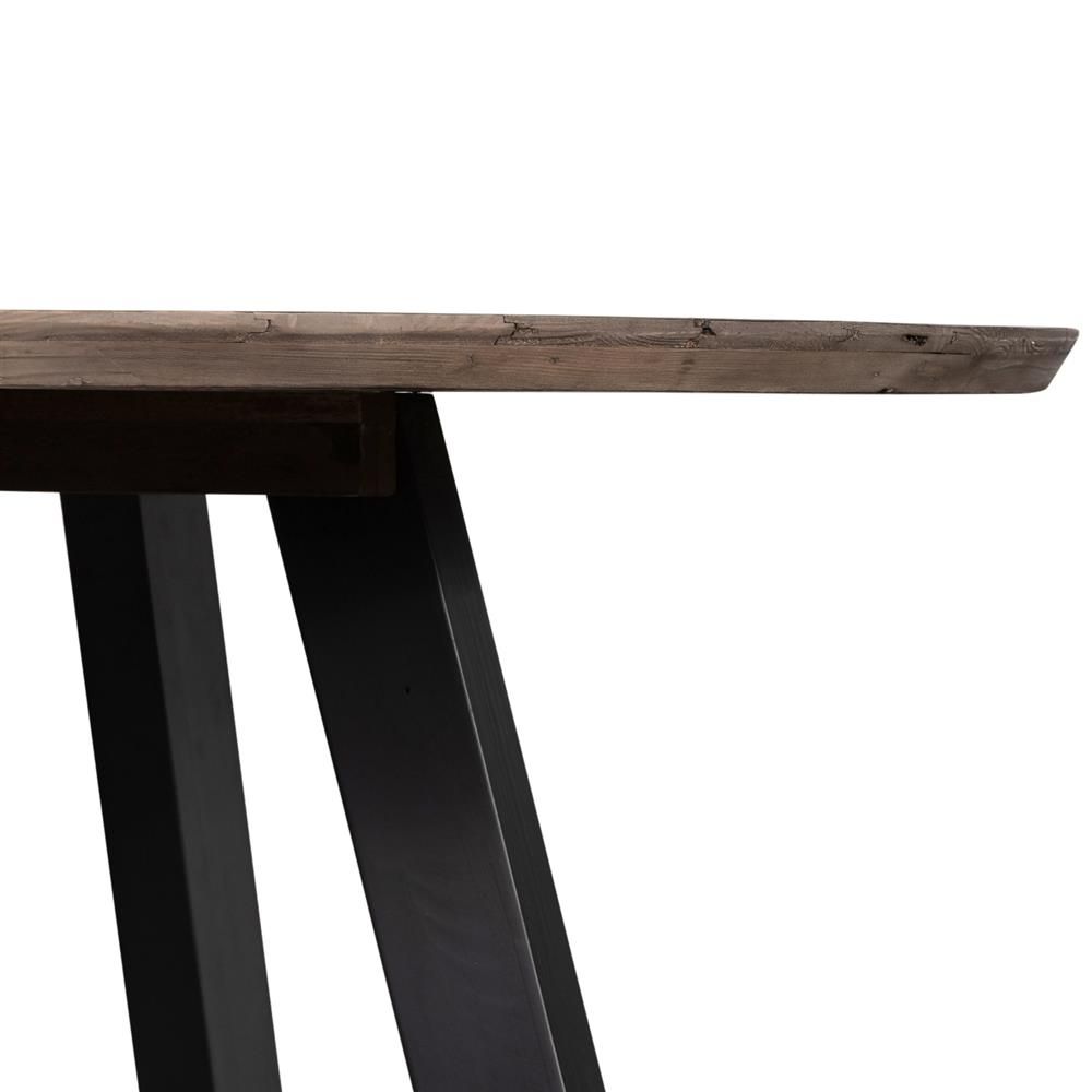 Gabriel Classic Brown Reclaimed Wood Top Round Dining Table thumbnail 3