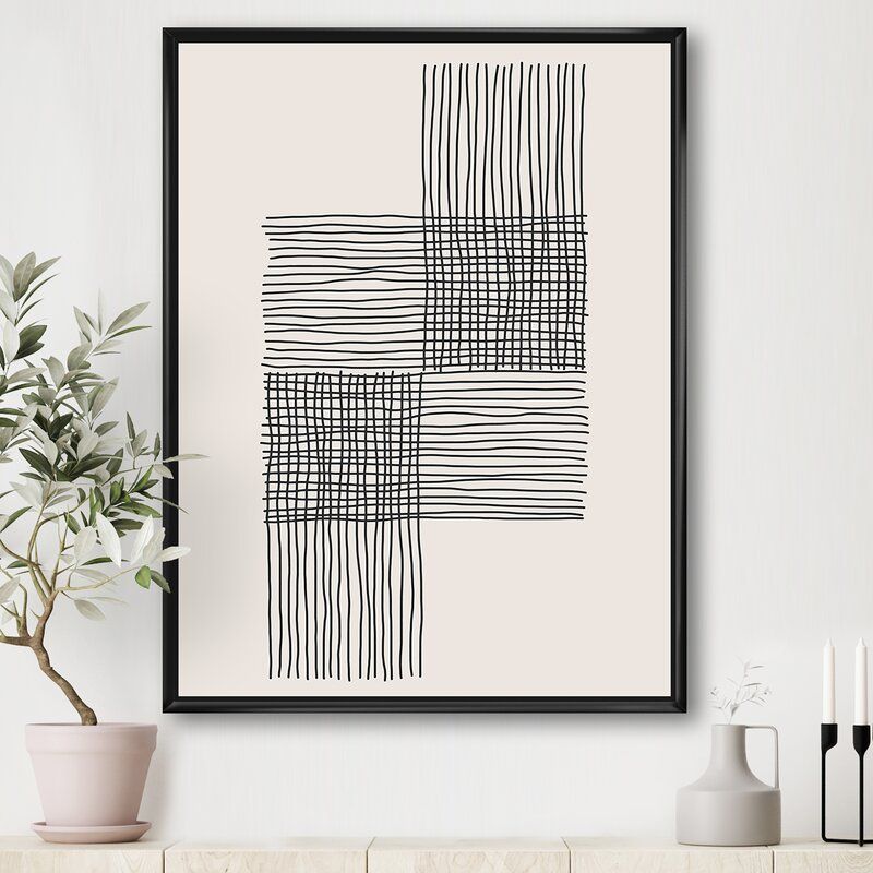 Minimal Geometric Compostions Of Elementary Forms XIX With Frame 30"x40" thumbnail 2