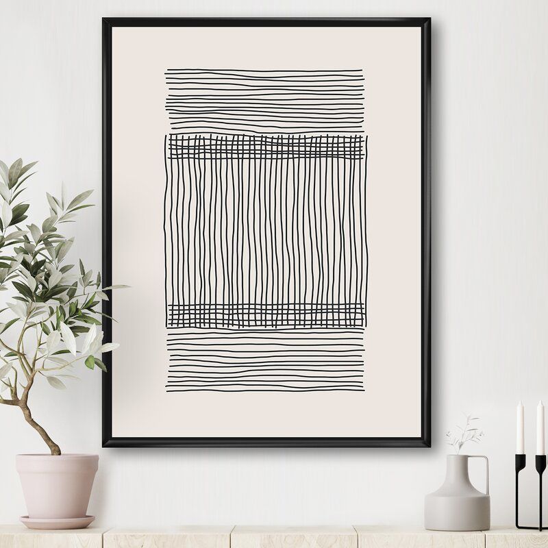 Minimal Geometric Compostions Of Elementary Forms XXII With Frame 30"x40" thumbnail 3