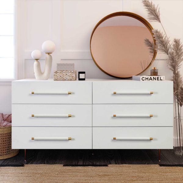 Neptune White 6 Drawer Dresser thumbnail 5