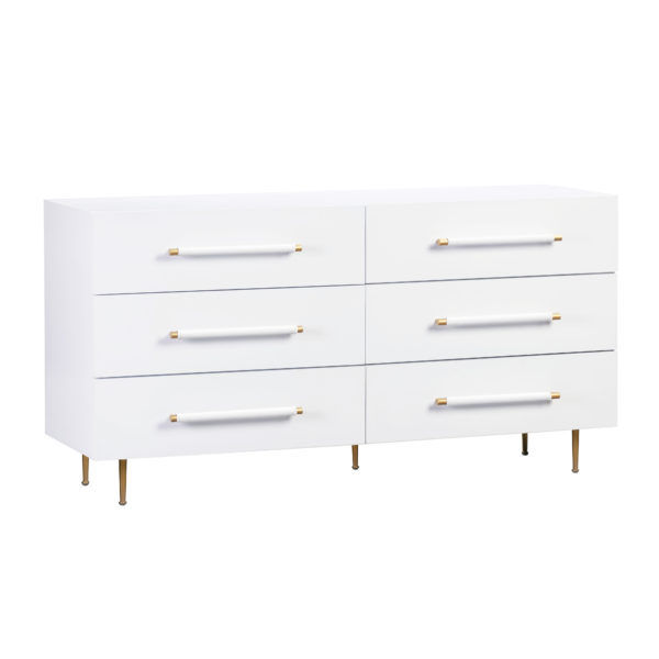 Neptune White 6 Drawer Dresser thumbnail 3