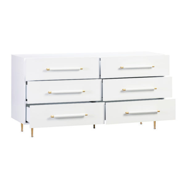 Neptune White 6 Drawer Dresser thumbnail 4