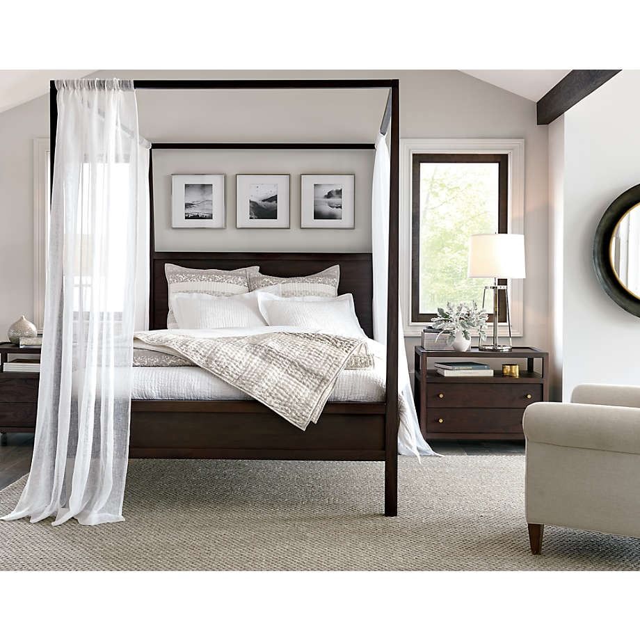 Keane Wenge Canopy Bed-Queen thumbnail 2