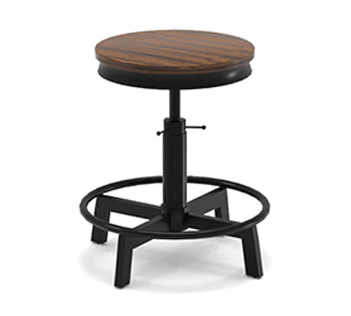 Vintage Adjustable Bar Stools Set Of 2 thumbnail 2
