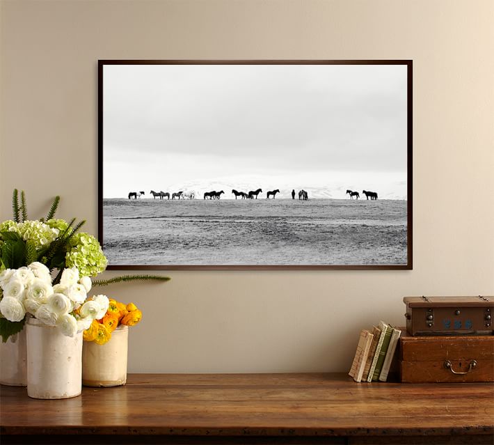 Icelandic Horses No 2 by Jennifer Meyers With Frame-42"x28" thumbnail 2