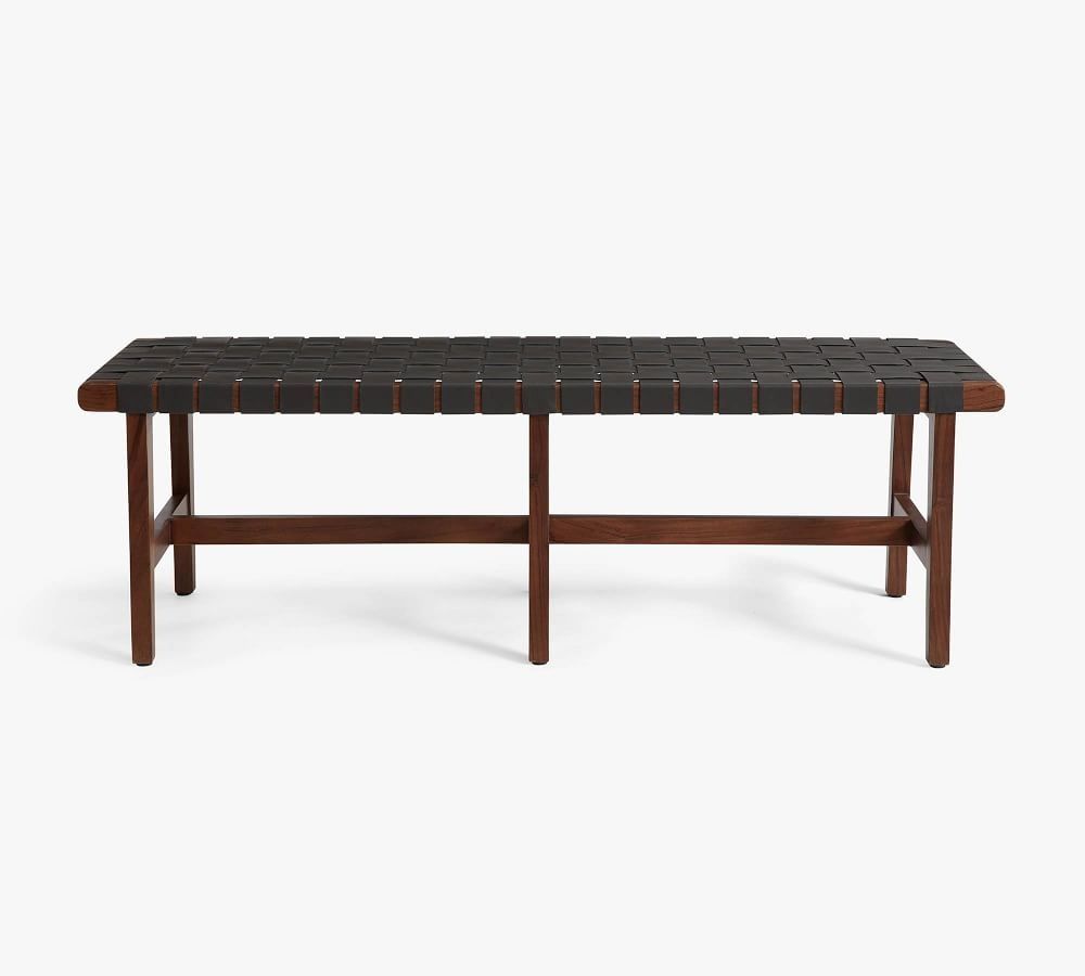 Fenton Woven Leather Bench thumbnail 2